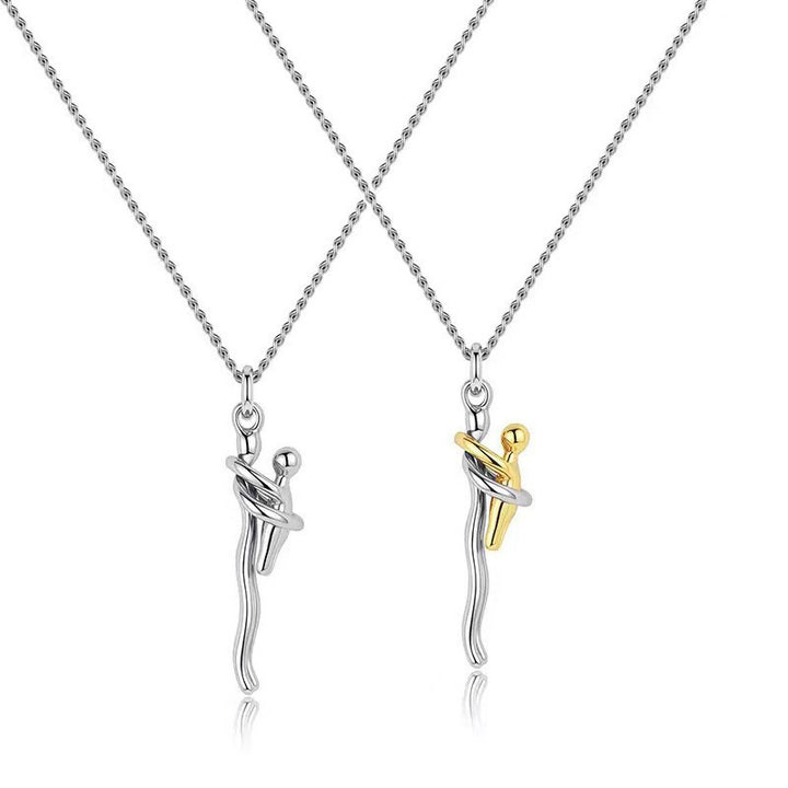 Embracing Mother & Child Necklace Set (Mother's Day Gratitude Choker)