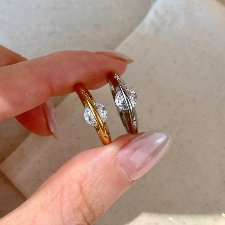 Encircling Wrapped Solitaire Ring