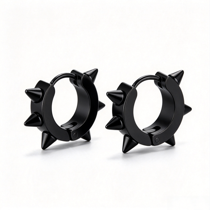 S925 Silver Punk Spike Ear Cuffs