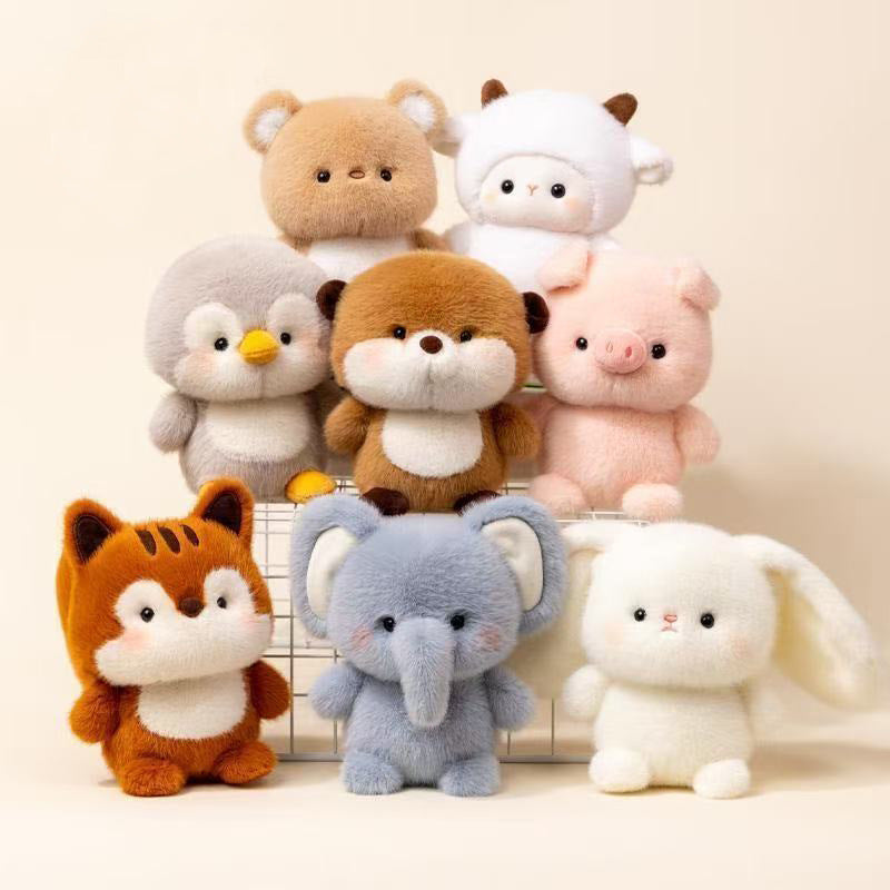 Cute Healing Animal Plush Doll, Multi-Style Cartoon Kids Comfort Stuffed Toy Desktop Ornament Gift