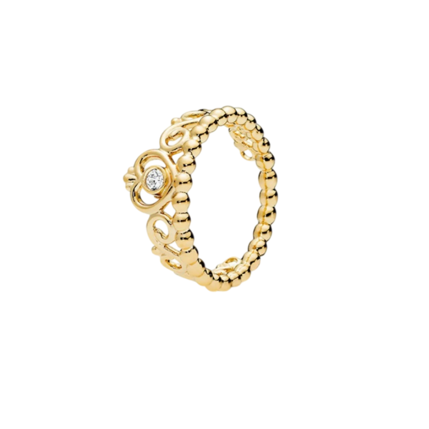 Heart Beaded Openwork Ring