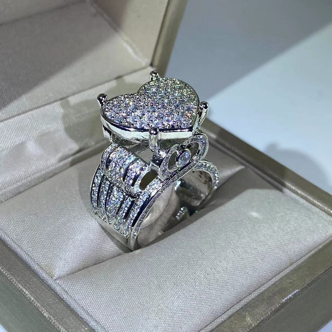 Heart Diamond Luxury Statement Ring (Romantic Proposal Engagement Band)