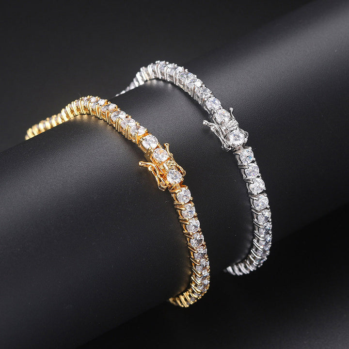 Luxury Diamond Bracelet Trio (Heart Cuff, Round Tennis, Heart Tennis)