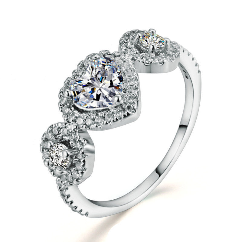Heart Diamond Cluster Ring (Glamorous Romantic Ritual Style)