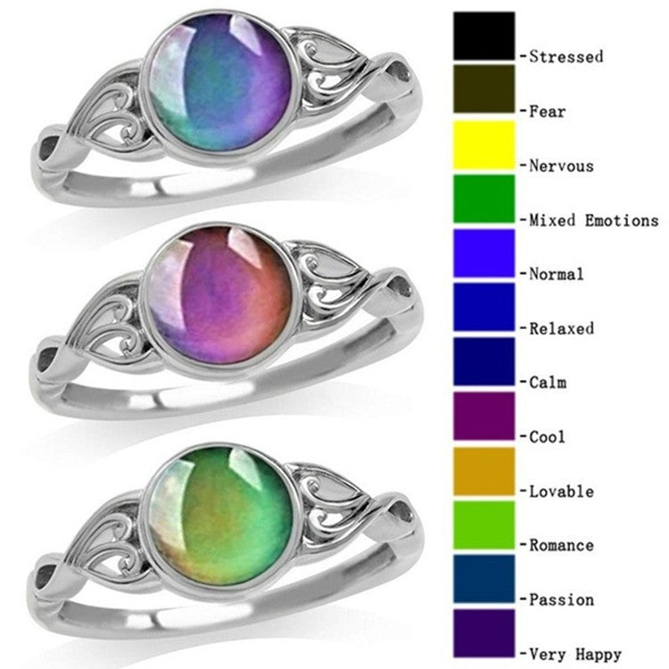 Celtic Pattern Mood Color Changing Ring