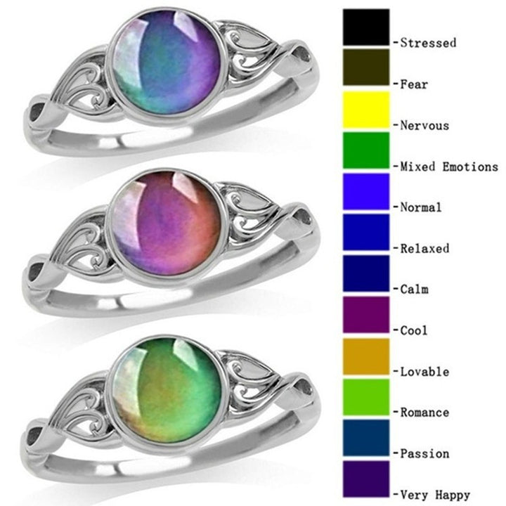Celtic Pattern Mood Color Changing Ring