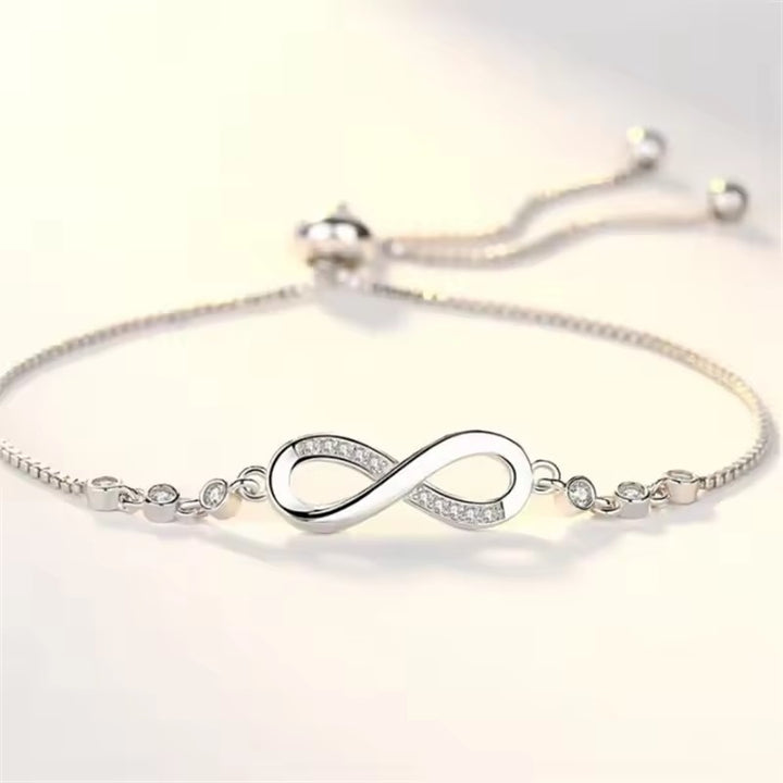 Infinity Knot Diamond Adjustable Bracelet (3 Colors Delicate Luxury Bangle)