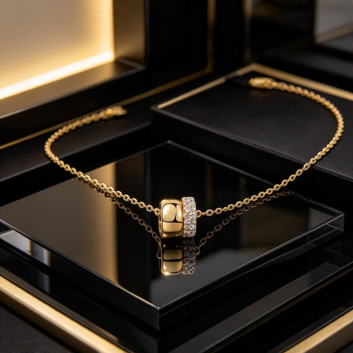 Dual Cylinder Bead Necklace