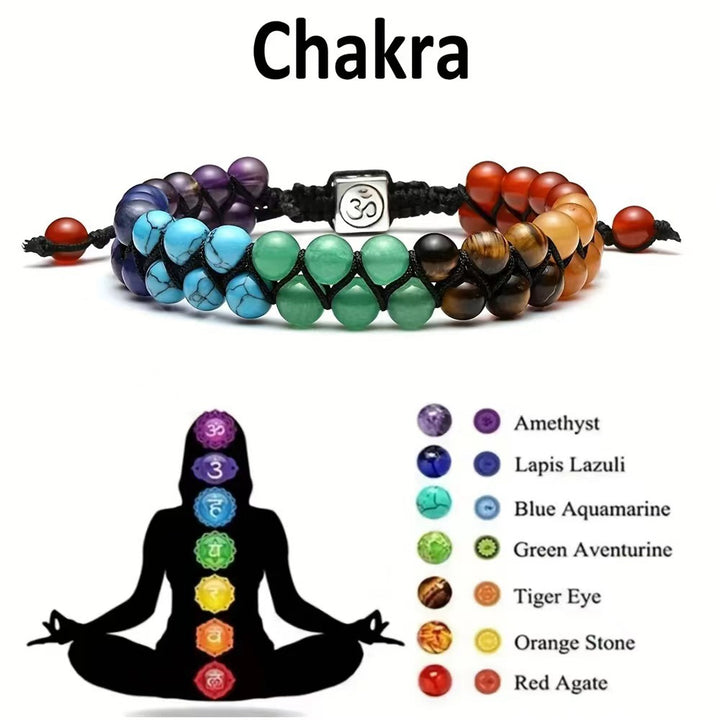 Chakra Natural Stone Braided Adjustable Bracelet
