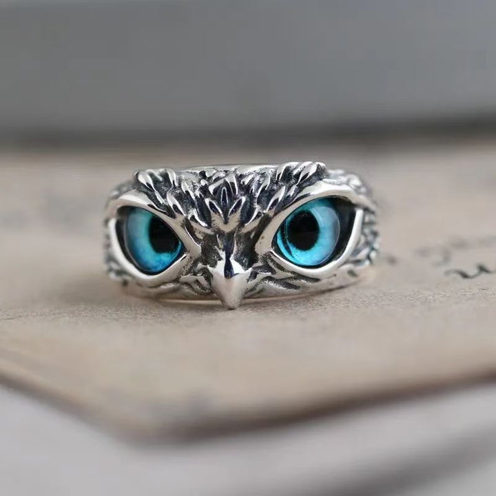 Owl Eyes Colored Pupil Ring Set (Light Luxury Niche Individual Band)