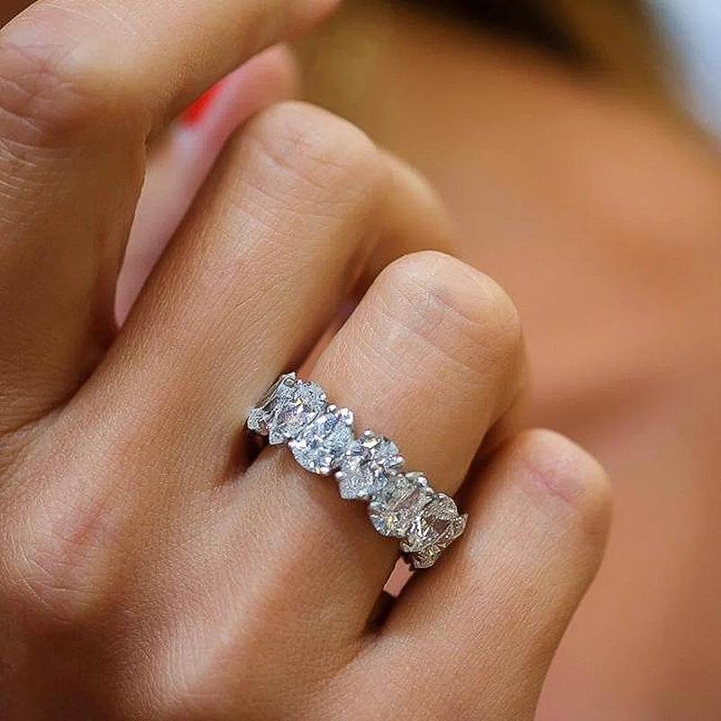 Marquise Diamond Eternity Band (Luxury Daily Wear Stackable Ring)