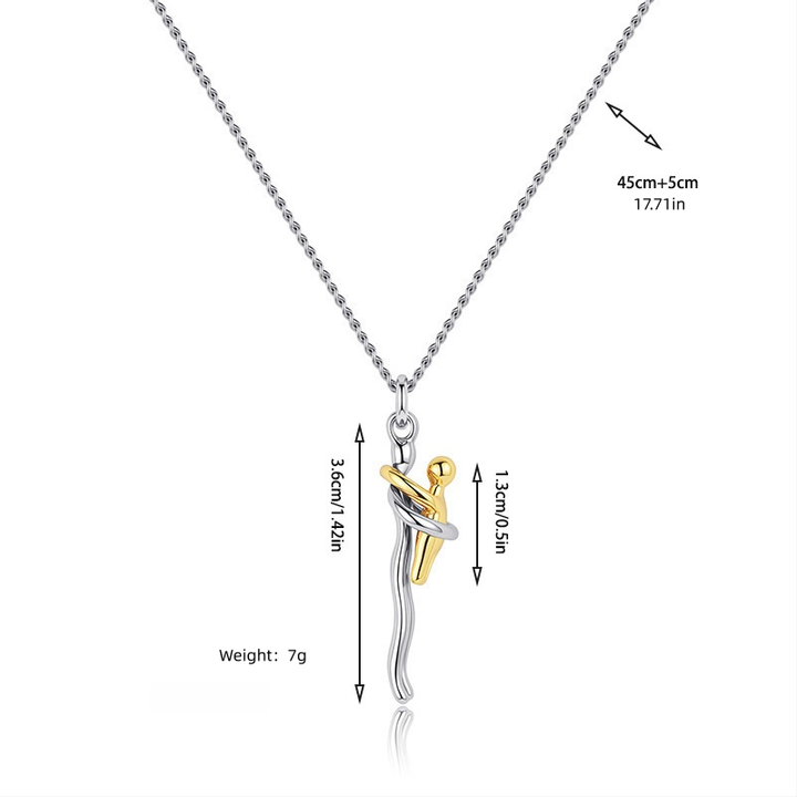 Embracing Mother & Child Necklace Set (Mother's Day Gratitude Choker)