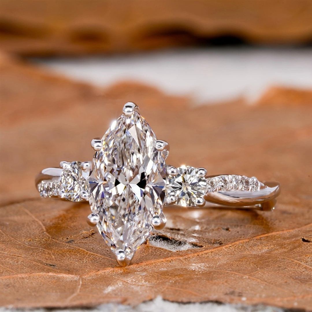 Marquise Cut Diamond Statement Ring (Elegant Engagement-Style Band)
