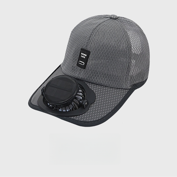 Solar Powered Fan Full Mesh Baseball Cap, Multi-color Outdoor Cooling Sun Hat
