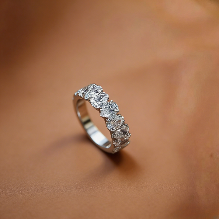 Marquise Diamond Eternity Band (Luxury Daily Wear Stackable Ring)