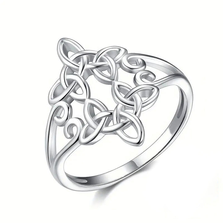 Celtic Knot Openwork Ring (Vintage Style Women's Band)