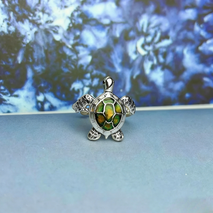 Lucky Turtle Adjustable Ring