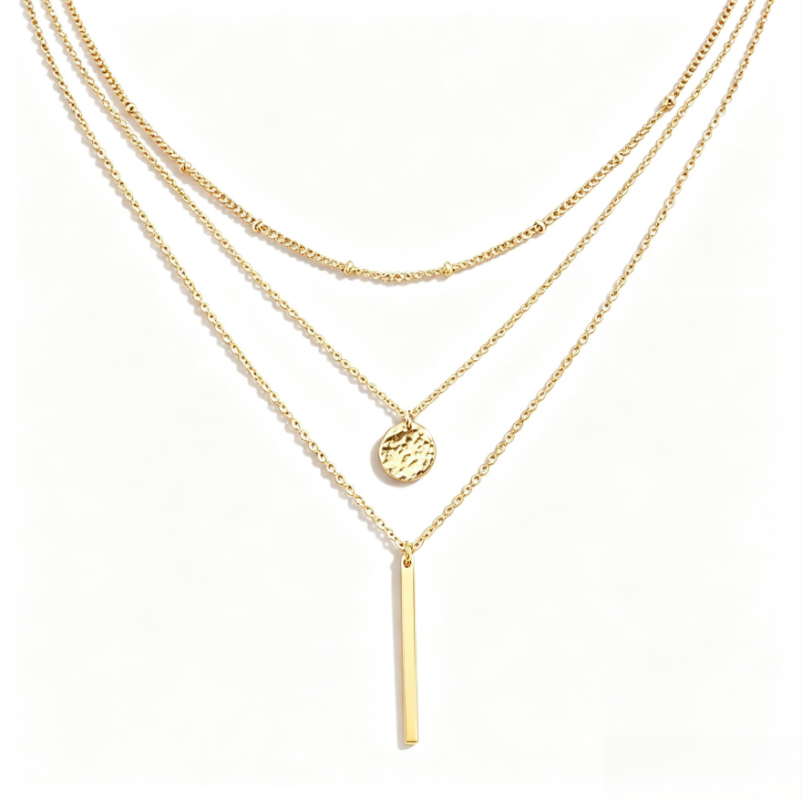 Multi-layer Gold Stackable Necklace Set, 4 Styles Available, Dainty Choker