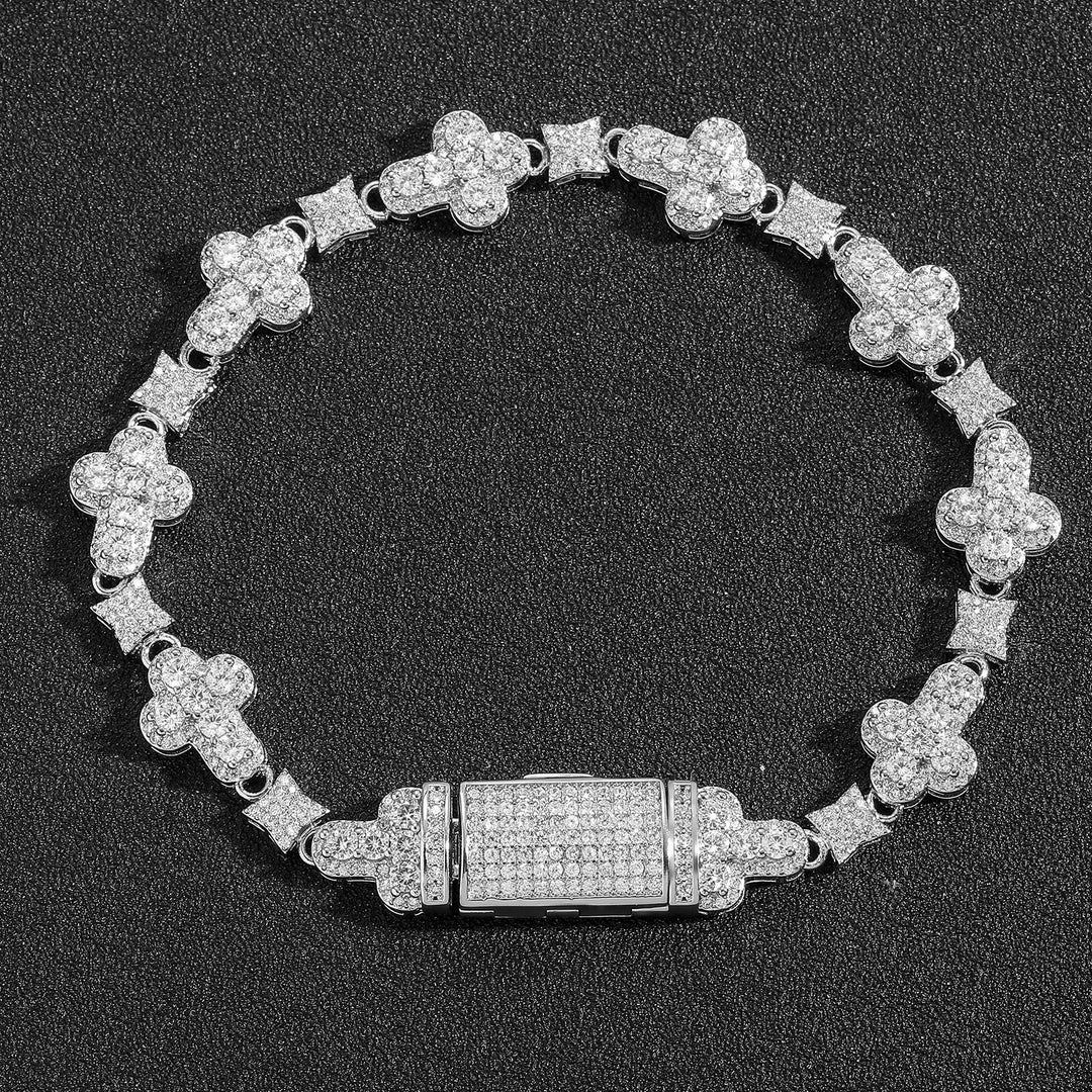 Hip-Hop Cross Men's Bracelet - Full Diamond Trendy Bracelet
