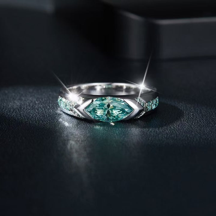 925 Silver Horus Eye Diamond-Inlaid Ring (Light Luxury Temperament Couple Style)