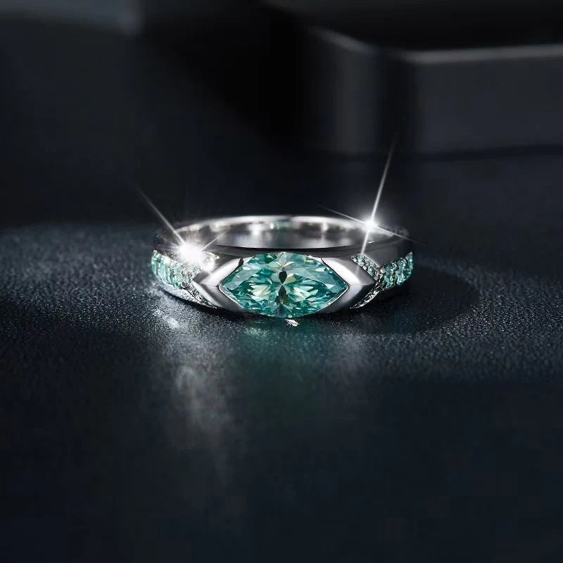 Eye of Horus Marquise Cut Diamond Couple Ring Set (Light Luxury Niche Personalized Ring)