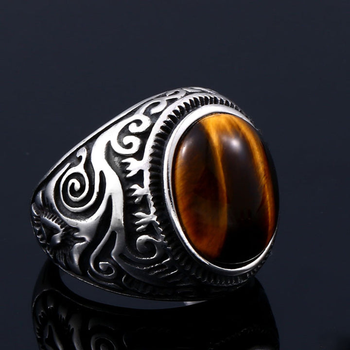 Retro Gemstone Men's Ring (Punk Hardcore Style)