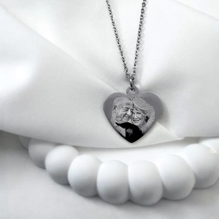 Titanium Steel Heart Custom Photo & Engraving Pendant (Memorial Fashion Style)