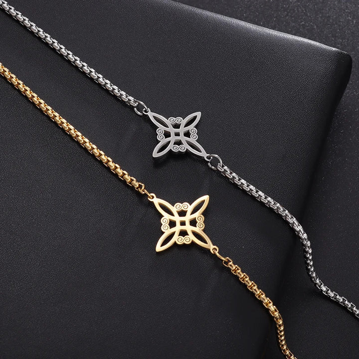 Four-Leaf Flower Hollow Bracelet (Light Luxury Minimalist Style Series)