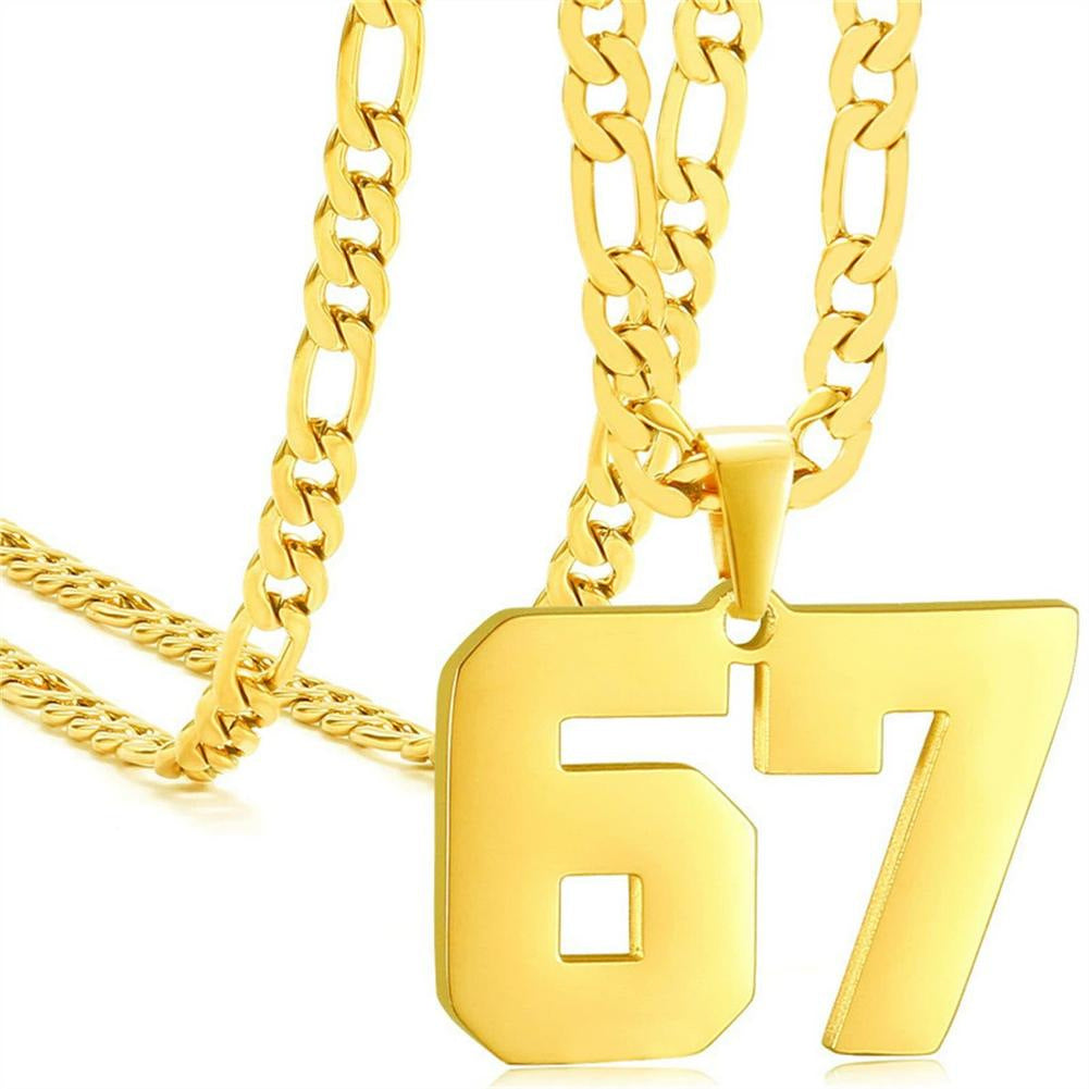 67 Number Pendant Necklace – A Statement Piece for Every Fashionista
