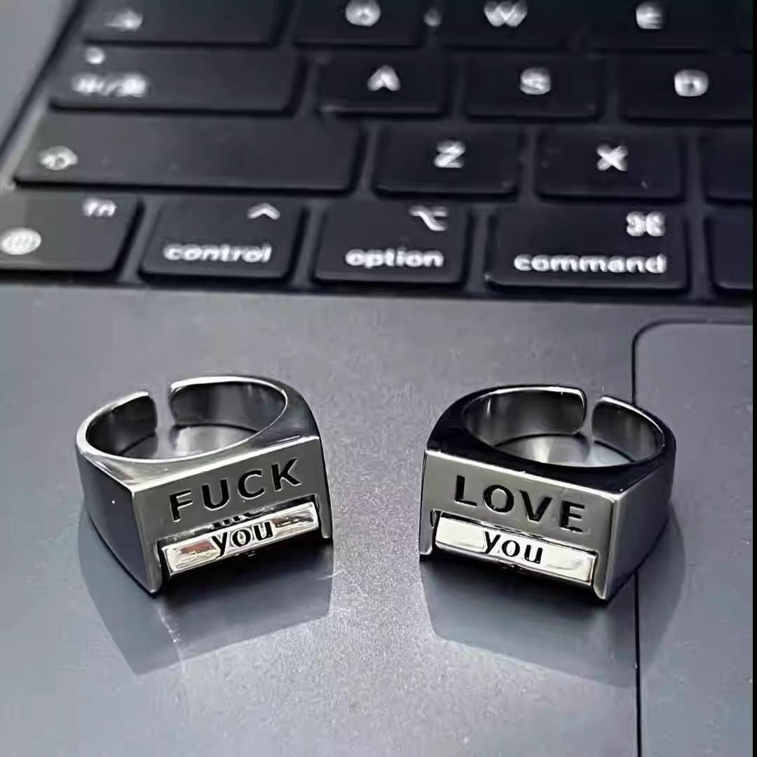 Slidable "LOVE YOU" Open Ring (Trendy Romantic Style Series)