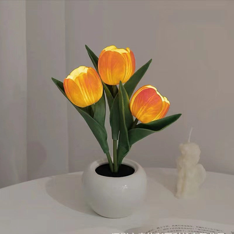 Multi-Color LED Artificial Tulip Night Light (Soft Light Atmosphere Style Series)