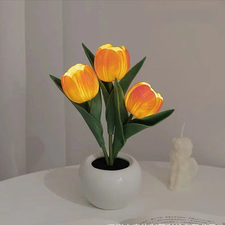 Multi-Color LED Artificial Tulip Night Light (Soft Light Atmosphere Style Series)