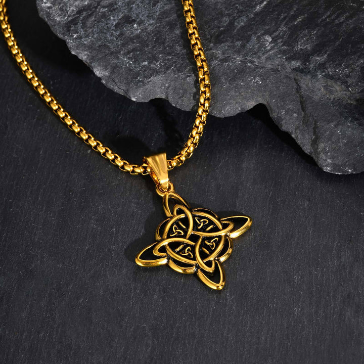 Celtic Knot Stainless Steel Necklace (Three Colors · Eternal Symbol Design)