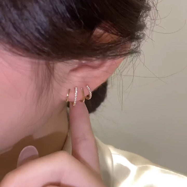 Wave Curve Diamond-Inlaid Earrings (Minimalist Agile Style Series)