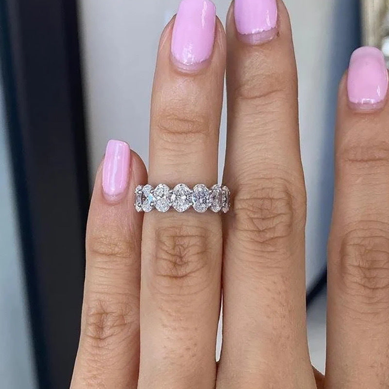 Marquise Full Diamond Eternity Ring (Women's Luxury Daily Style)
