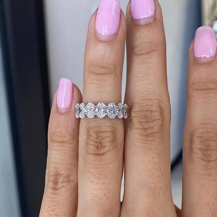 Marquise Full Diamond Eternity Ring (Women's Luxury Daily Style)