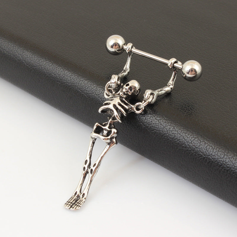 Skeleton Hanging Earrings (Dark Cool Personalized Style)