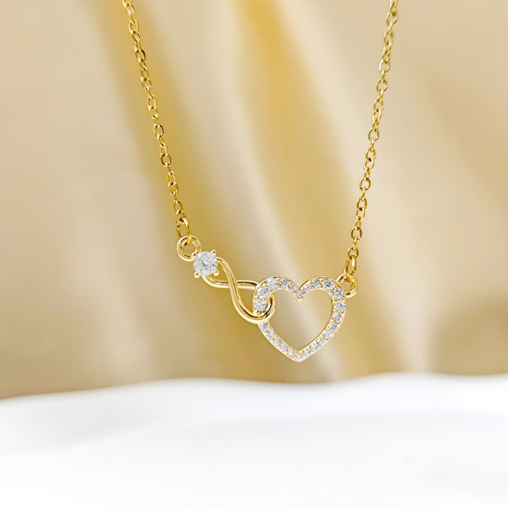 Infinity Heart Micro-Diamond Couple Necklace (Romantic Luxury Bond Style)