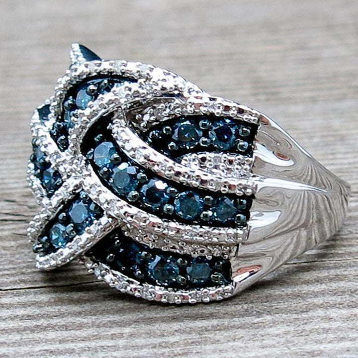 Full Diamond Braided Wide Ring (Cool Luxury Personalized Style)