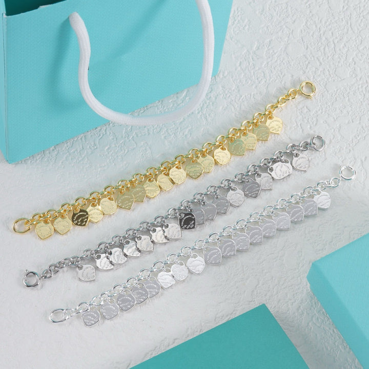 Heart & Letter Charm Bracelet