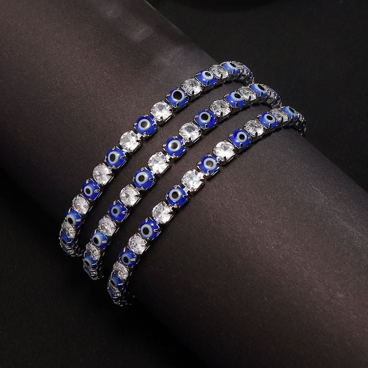 Hip-Hop Evil Eye Diamond Bracelet