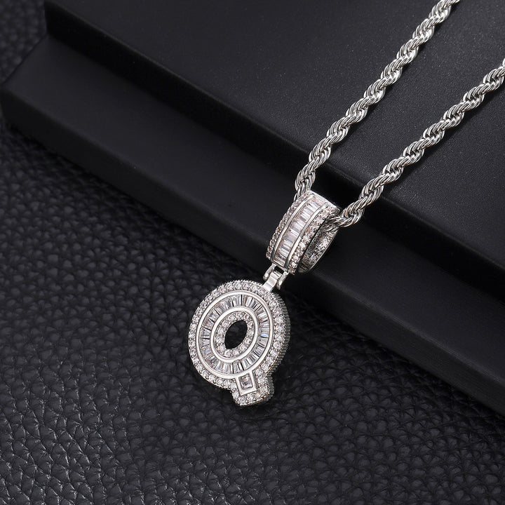 Full-Diamond Letter Cuban Link Necklace (26 Letters Optional | Gold/Silver Dual Tone)