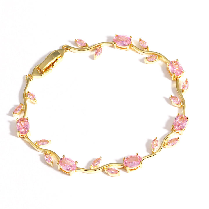 Colored Gem Vine Bracelet (Light Luxury Romantic Style)