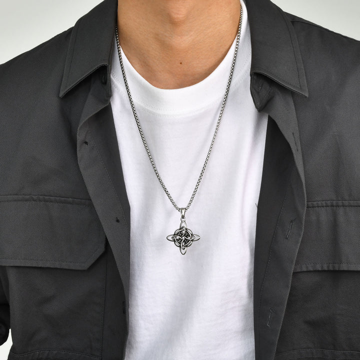 Celtic Knot Stainless Steel Necklace (Three Colors · Eternal Symbol Design)