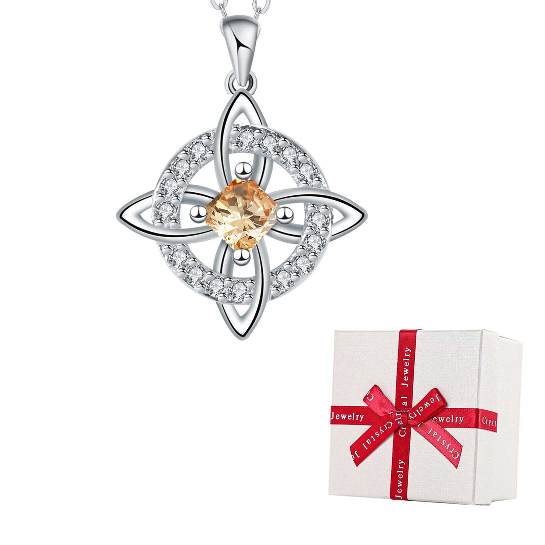 Celtic Knot Birthstone Necklace