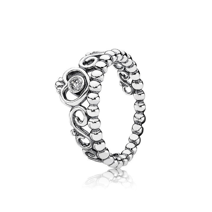 Heart Beaded Openwork Ring
