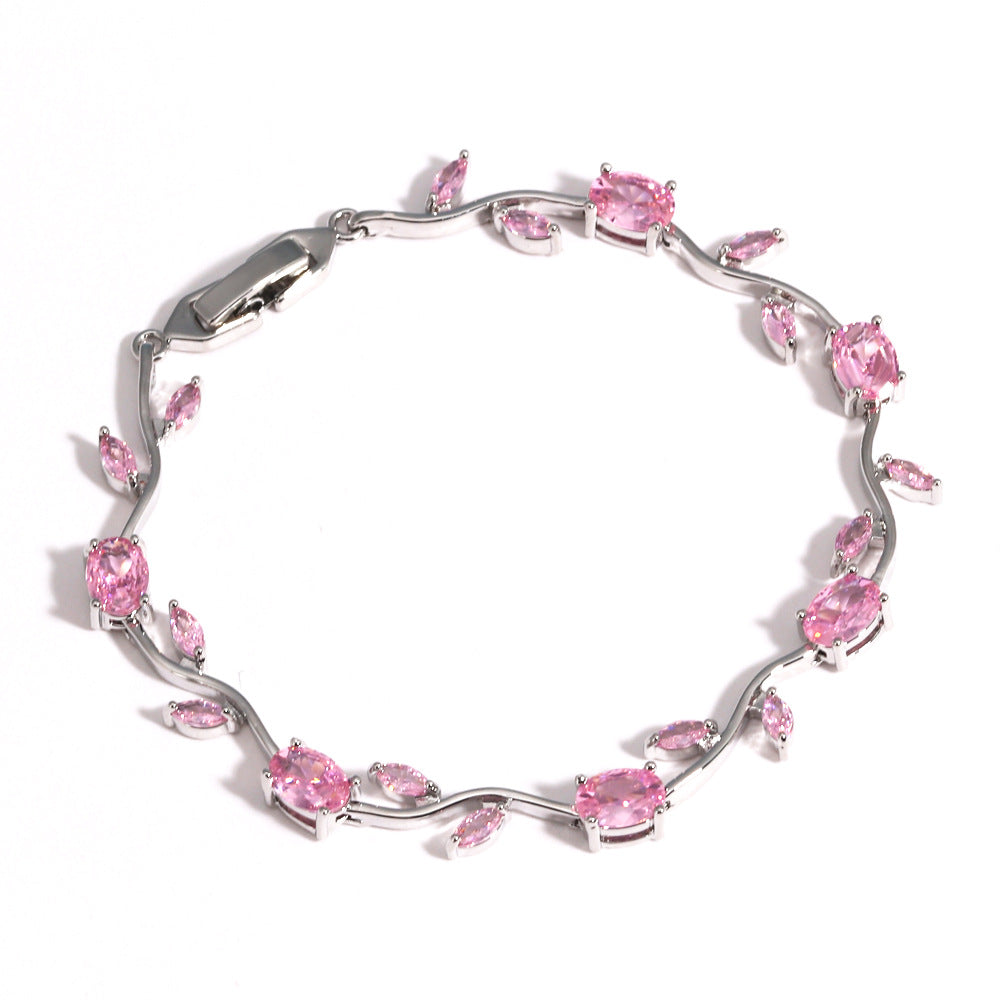Colored Gem Vine Bracelet (Light Luxury Romantic Style)