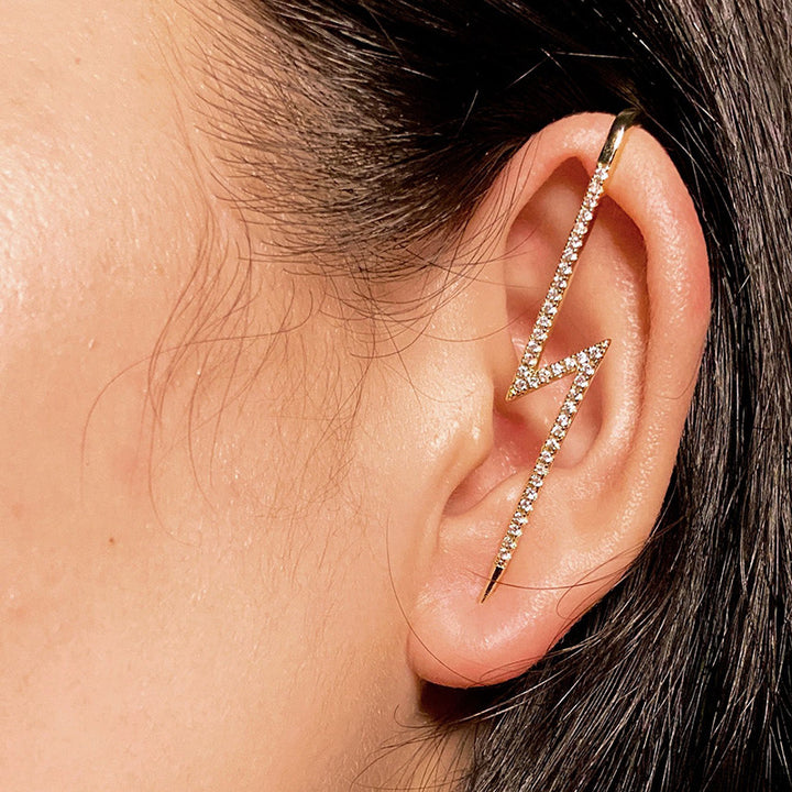 Geometric Diamond Ear Cuff Set (Light Luxury Niche Sweet & Cool Earrings)