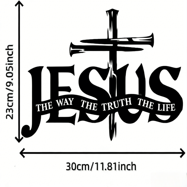 JESUS Cross Faith Wall Decor – Christian Inspirational Home Decoration