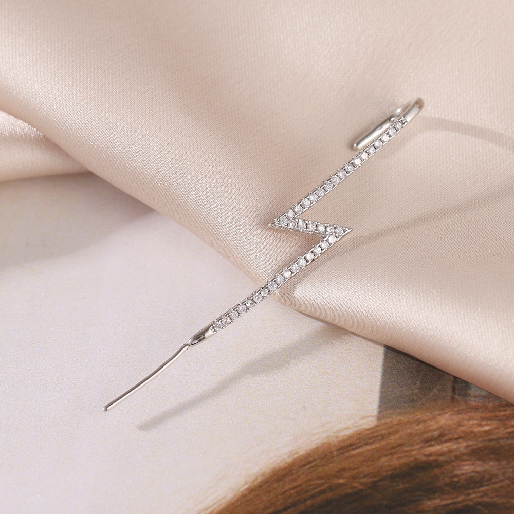 Geometric Diamond Ear Cuff Set (Light Luxury Niche Sweet & Cool Earrings)